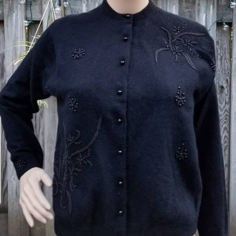 Vintage Harilela's hand beaded cardigan